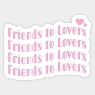 bookish pink | bookish aesthetic | friends to lovers Sticker